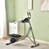  US Direct  Foldable Abdominal Crunch Coaster 4 4lb Capacity Abdominal Fitness Exercise Equipment For Home Gym silver