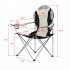  US Direct  Folding Camping Chair Wear resistant Engineering Mechanics Design Oxford Cloth Fishing Chair 105x58x58 black grey