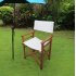  US Direct  Folding Chair Wooden Director Chair Canvas Folding Chair  Folding Chair  2pcs set   populus   Canvas  Color   White 