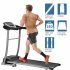  US Direct  Folding Electric  Treadmill Motorized Running Machine 1 5 Hp With AUX  USB Input Speaker  Black