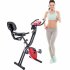  US Direct  Folding Exercise Bike  Fitness Upright And Recumbent X Bike With 10 Level Adjustable Resistance  Arm Bands And Backrest