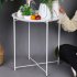  US Direct  Folding Tray Metal Side Table  Sofa Table Small Round End Tables  Anti Rust and Waterproof Outdoor or Indoor Snack Table  Accent Coffee Table