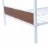  US Direct  Full over full Bunk  Bed Modern Style Steel Frame Bunk Bed With Safety Rail built in Ladder For Bedroom Dorm white