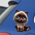  US Direct  Funny Car Body Sticker Cute  3D Cat Cartoon Widow Car Stickers