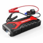 [US Direct] G16 Portable Car Jump Starter With Led Screen 2000a 20800mah Emergency Start Power Supply Multifunctional Lighting Torch black red