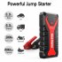  US Direct  G16 Portable Car Jump Starter With Led Screen 2000a 20800mah Emergency Start Power Supply Multifunctional Lighting Torch black red