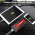  US Direct  G16 Portable Car Jump Starter With Led Screen 2000a 20800mah Emergency Start Power Supply Multifunctional Lighting Torch black red