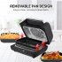  US Direct  GEEK CHEF 8 in 1 120v 60hz Indoor Grill 4 Mode Led Digital Display Extra Large Capacity Cooking Accessories black