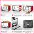  US Direct  GEEK CHEF Bread Maker Machine Extra wide Slot Toaster Oven With Dual Control Panel Bagel defrost cancel Function silver red