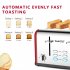  US Direct  GEEK CHEF Bread Maker Machine Extra wide Slot Toaster Oven With Dual Control Panel Bagel defrost cancel Function silver red