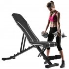 [US Direct] GS adjustable Flat Incline Weight Bench, Utility Weight Bench, Exercise Fitness Bench for Body Workout