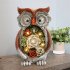  US Direct  Garden  Statue Owl Figurine With 5 Solar Led Lights For Terrace Lawn Garden Decoration colorful