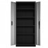  US Direct  Gauge Steel Standard Welded Storage  Cabinet 4 Adjustable Shelf Locking With 2 Keys Black silver