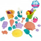 [US Direct] Geefia Funny Beach Sand Toy Tool Set, High-Quality PP Made Beach Sand Toy for the Beach, Swimming Pool, Seaside etc(26pcs)