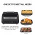  US Direct  Geek Chef Airocook 7 in 1 Air  Fryer Convection Oven With Air Frying Grilling Grilling Roasting Baking black