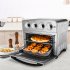  US Direct  Geek Chef Stainless Steel Air  Fryer Toaster Oven Countertop Oven 3 layer 16 Preset Modes  24qt 1700w  silver
