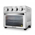 [US Direct] Geek Chef Stainless Steel Air  Fryer Toaster Oven Countertop Oven 3-layer 16 Preset Modes (24qt 1700w) silver