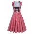  US Direct  Glorystar Women s Stylish Plaid Party Dress Suits for Beer Festival Lattice Stitch Classic Retro A Swing Dress