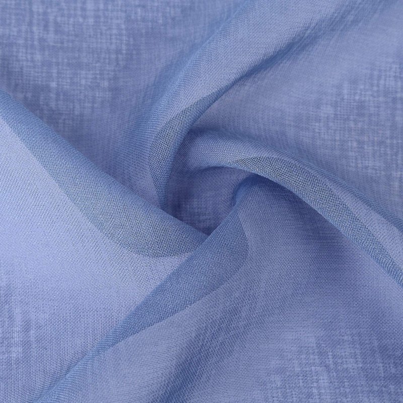 US HAPERLARE 2Pcs Rod Pocket Window Tiers - Window Treatment Home Decor Small Panels Curtains Set blue 27.5