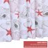  US Direct  HAPERLARE Waterproof Bath Curtain Beach Style Starfish Print Fabric Shower Curtain for Bathroom Red Starfish 72  72 