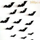 [US Direct] Halloween Bat Print Wall  Stickers Household Room Decoration 160  pcs
