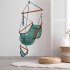  US Direct  Hanging Chair Oxford Cloth Hardwood Maximum Load bearing 100kg Hanging Chair With Cup Holder For Seaside Courtyard green