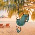  US Direct  Hanging Chair Oxford Cloth Hardwood Maximum Load bearing 100kg Hanging Chair With Cup Holder For Seaside Courtyard green