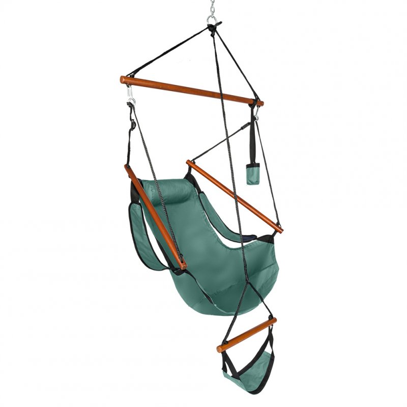 US Hanging Chair Hardwood Maximum Load-bearing 100kg Hanging Chair Green