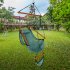  US Direct  Hanging Chair Oxford Cloth Hardwood Maximum Load bearing 100kg Hanging Chair With Cup Holder For Seaside Courtyard green