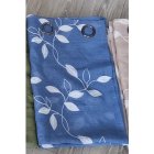 US Haperlare 2PCS Linen Textured Translucent Sheer Tiers Embroidered Leaves Pattern Small Window Panel Drapes for Kitchen/Cafe