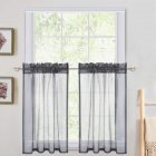 [US Direct] Haperlare 2Pcs Rod Pocket Window Tiers - Window Treatment Home Decor Small Panels Curtains Set