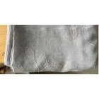 [US Direct] Haperlare Linen Textured Embroidered Leaves Pattern Window Valances for Kitchen/Cafe/Bathroom