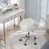  US Direct  HengMing Faux Fur Stool in White