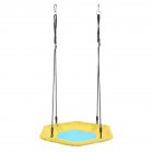 US Hexagonal Swing Diameter 100cm 2 Hooks Removable Swing Toy For Kids Boys Girls Yellow blue