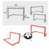  US Direct  Hobbylane Air Power Soccer with 2 Goals  Air Power Soccer Disk Floating Football with Foam Bumpers and LED Lights  Gliding Ball Disc Toy for Indoor 