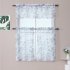  US Direct  Home Curtain Large Leaf Paint Printed Small Short Window Curtain 26  24  2 blue