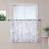  US Direct  Home Curtain Large Leaf Paint Printed Small Short Window Curtain 26  24  2 gray
