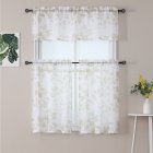 [US Direct] Home Curtain Large Leaf Paint Printed Small Short Window Curtain 26