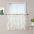  US Direct  Home Curtain Large Leaf Paint Printed Small Short Window Curtain 26  36  2 yellow
