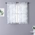  US Direct  Home Curtain Large Leaf Paint Printed Small Short Window Curtain 26  45  2 blue