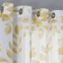  US Direct  Home Curtain Large Leaf Paint Printed Small Short Window Curtain None yellow