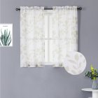 US Home Curtain Large Leaf Paint Printed Small Short Window Curtain