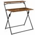 US Direct  Home Office Folding Desk   2 Tier Small Computer Desk with Shelf  No Assembly Required Space Saving Foldable Table for Small Spaces tiger 