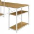  US Direct  Home Office Computer  Desk Steel Frame And Mdf Board 5 Tier Open Bookshelf white