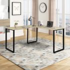 [US Direct] Home Office L-Shape Corner Table Computer Desk