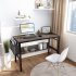  US Direct  Home  Office  Computer  Desk Small Workstation Writing Desk With Storage Bag Metal Earphone Hook Grey