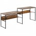  US Direct  Home Office Two  Person  Desk Double Workstation Office Desk Writing Study Desk  brown 