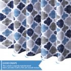  US Direct  Home Polyester Cotton Bathroom Morocco Printing Pattern Decor Shower Curtain Dark Blue Gray 72   72  