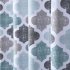  US Direct  Home Polyester Cotton Bathroom Morocco Printing Pattern Decor Shower Curtain Light Blue Gray 72   72  