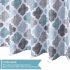  US Direct  Home Polyester Cotton Bathroom Morocco Printing Pattern Decor Shower Curtain Light Blue Gray 72   72  